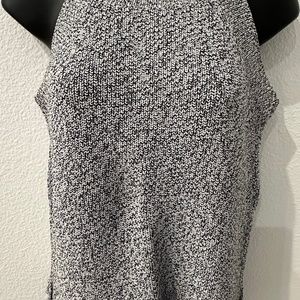 Lord & Taylor | Design Lab | Black & White Heather Knit | Sleeveless RacK | MED